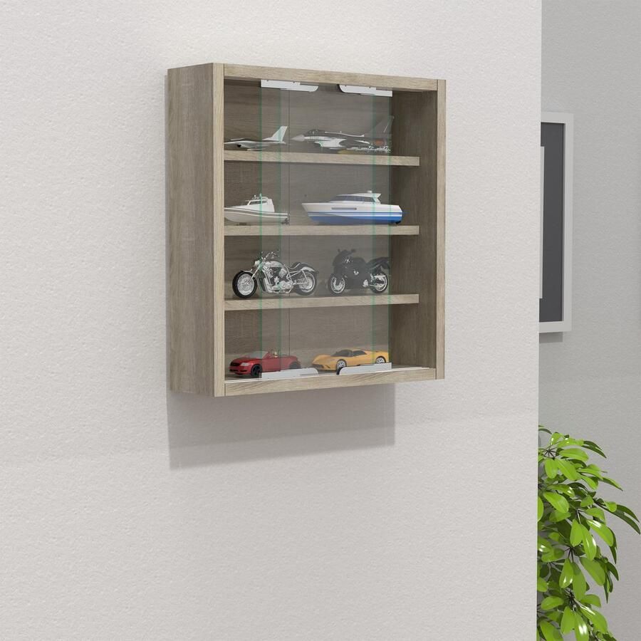 Vcm Houten glazen wandvitrine Verzamelvitrine Agisa S Houten glazen wandvitrine Verzamelvitrine Agisa S - Foto 3