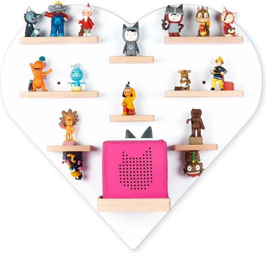 BOARTI Houten hart kinderplankje Toniebox figuren wandplank Tonies muziekdoosje Houten hart kinderplankje Toniebox figuren wandplank Tonies muziekdoosje