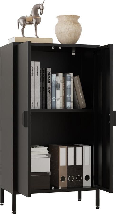 Vcm Houten ladekast dressoir highboard dressoirkast draaideuren Flokas M Houten ladekast dressoir highboard dressoirkast draaideuren Flokas M