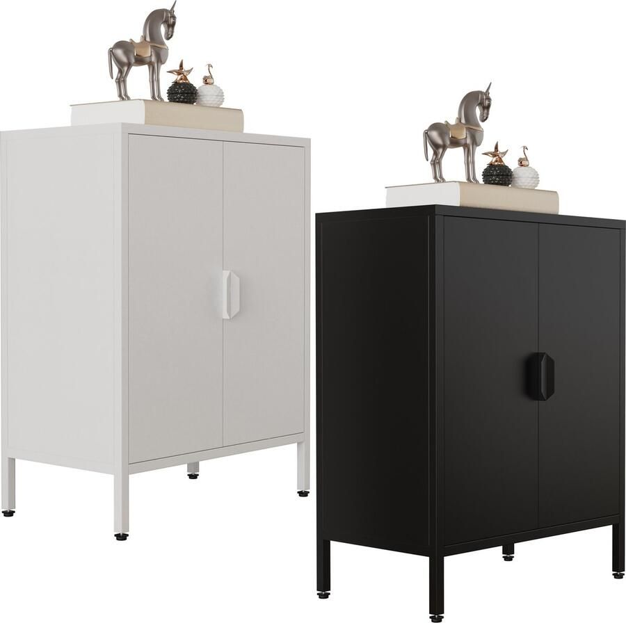 Vcm Houten ladekast dressoir highboard dressoirkast draaideuren Flokas S Houten ladekast dressoir highboard dressoirkast draaideuren Flokas S