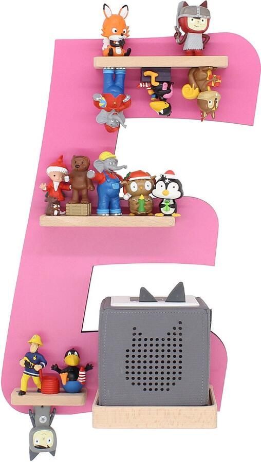 BOARTI Houten letter E kinderplankje Toniebox figuren wandplank Tonies muziekdoosje Houten letter E kinderplankje Toniebox figuren wandplank Tonies muziekdoosje