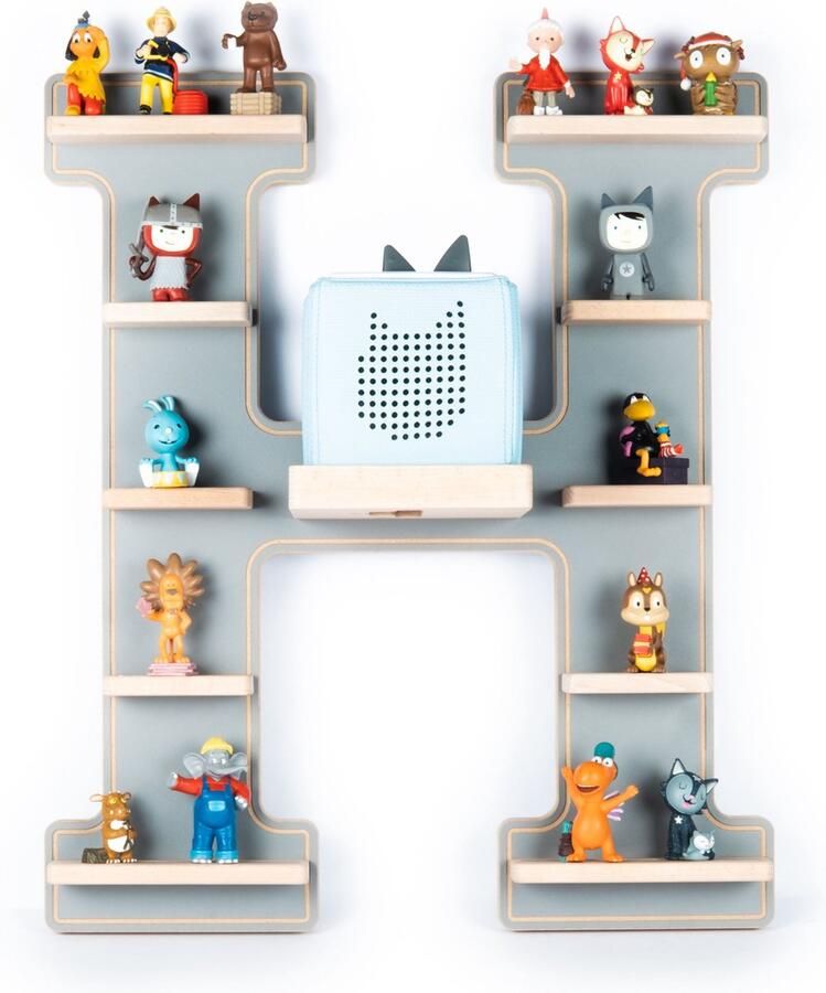 BOARTI Houten letter H kinderplankje Toniebox figuren wandplank Tonies muziekdoosje Houten letter H kinderplankje Toniebox figuren wandplank Tonies muziekdoosje