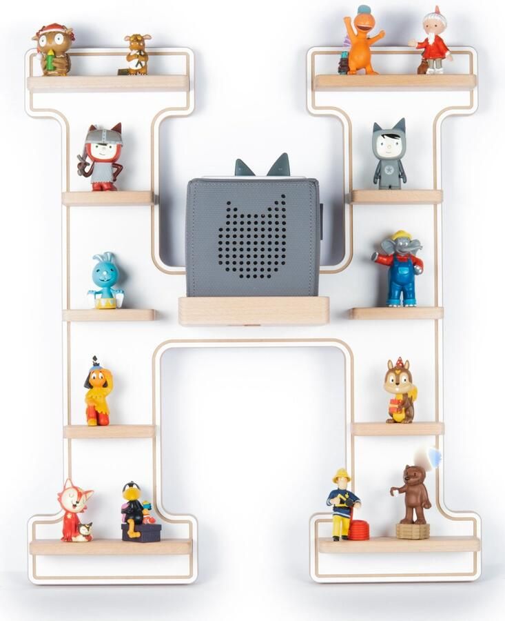 BOARTI Houten letter H kinderplankje Toniebox figuren wandplank Tonies muziekdoosje Houten letter H kinderplankje Toniebox figuren wandplank Tonies muziekdoosje