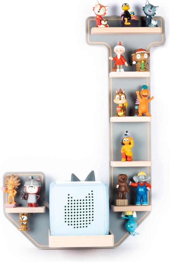 BOARTI Houten letter J kinderplankje Toniebox figuren wandplank Tonies muziekdoosje Houten letter J kinderplankje Toniebox figuren wandplank Tonies muziekdoosje