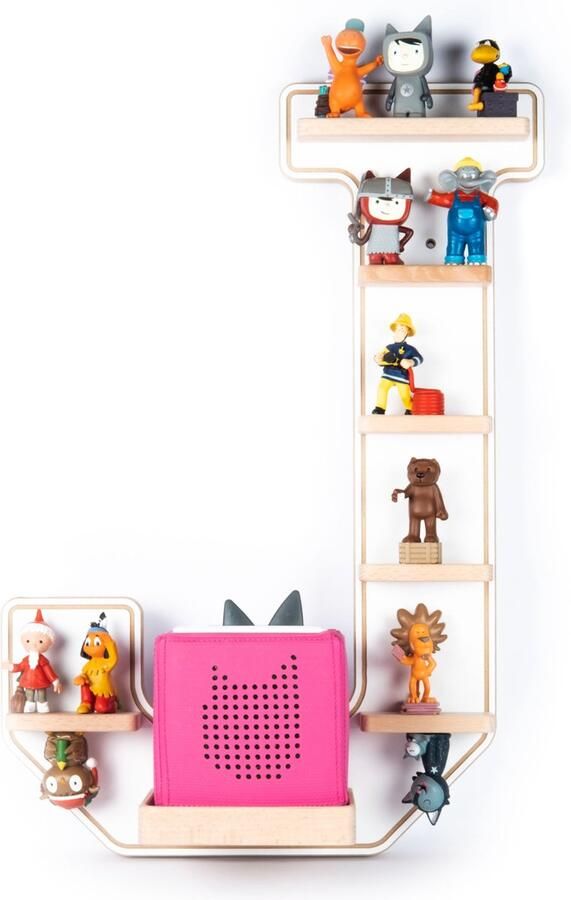 BOARTI Houten letter J kinderplankje Toniebox figuren wandplank Tonies muziekdoosje Houten letter J kinderplankje Toniebox figuren wandplank Tonies muziekdoosje