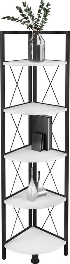 Vcm Houten metalen hoek plank opslag stand plank boekenplank decoratieve boeken stand plank Insasi 5 Houten metalen hoek plank opslag stand plank boekenplank decoratieve boeken stand plank Insasi 5