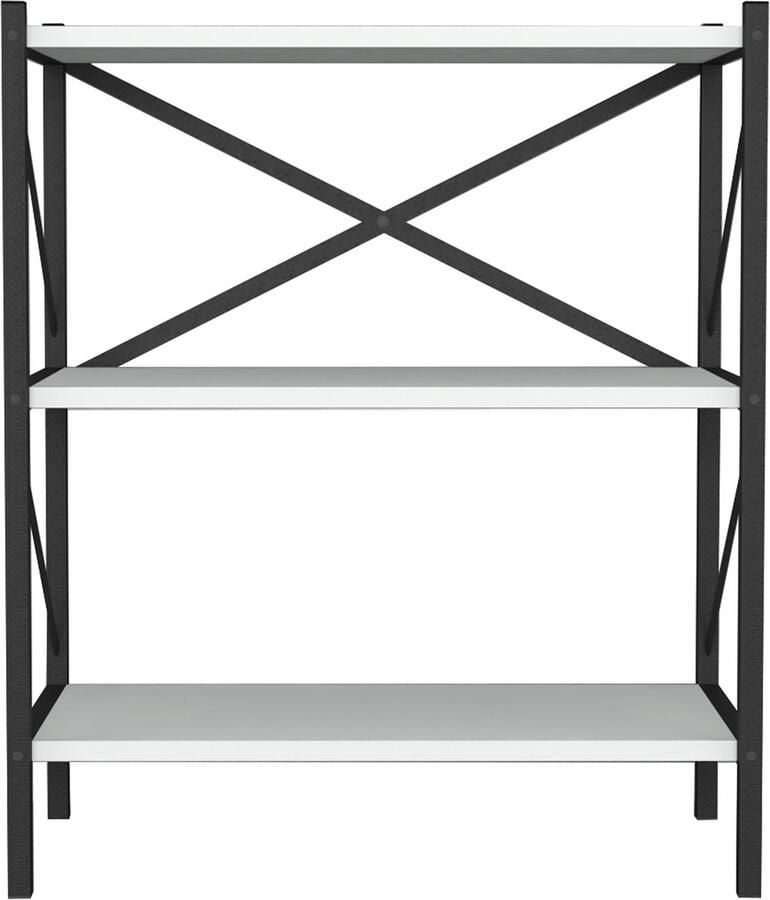 Vcm Houten Metalen Opbergrek Boekenplank Deco Boekenrek Insasi 2 Houten Metalen Opbergrek Boekenplank Deco Boekenrek Insasi 2 - Foto 2