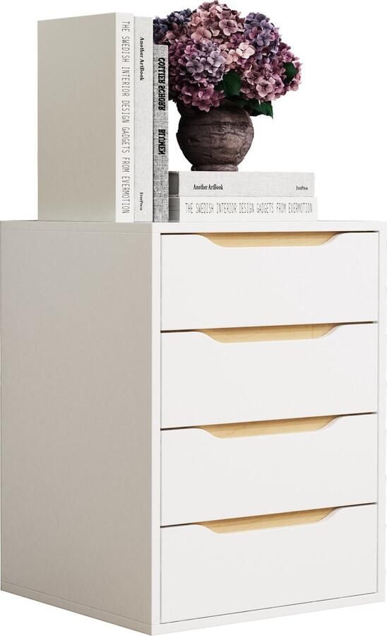 Vcm Houten nachtkastje Bijzettafel Lade Console Nachtkastje Malira M Houten nachtkastje Bijzettafel Lade Console Nachtkastje Malira M