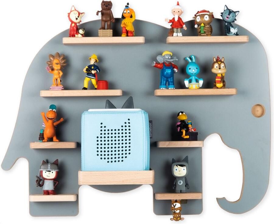 BOARTI Houten olifant kinderplankje Toniebox figuren wandplank Tonies muziekdoosje Houten olifant kinderplankje Toniebox figuren wandplank Tonies muziekdoosje