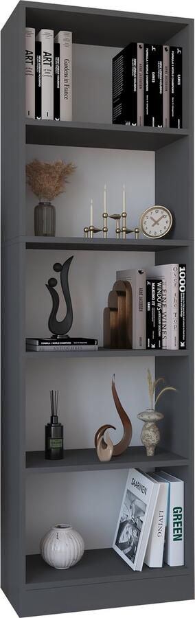 Vcm Houten opbergstandaard plank Boekenplank Decoratieve boekenstandaard plank Dilos XL 5-voudig Houten opbergstandaard plank Boekenplank Decoratieve boekenstandaard plank Dilos XL 5-voudig