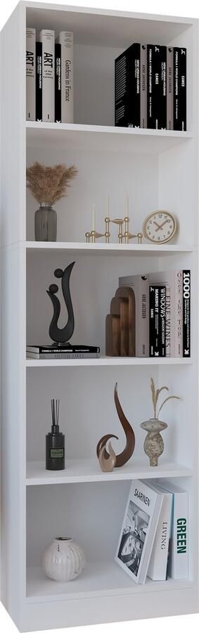 Vcm Houten opbergstandaard plank Boekenplank Decoratieve boekenstandaard plank Dilos XL 5-voudig Houten opbergstandaard plank Boekenplank Decoratieve boekenstandaard plank Dilos XL 5-voudig