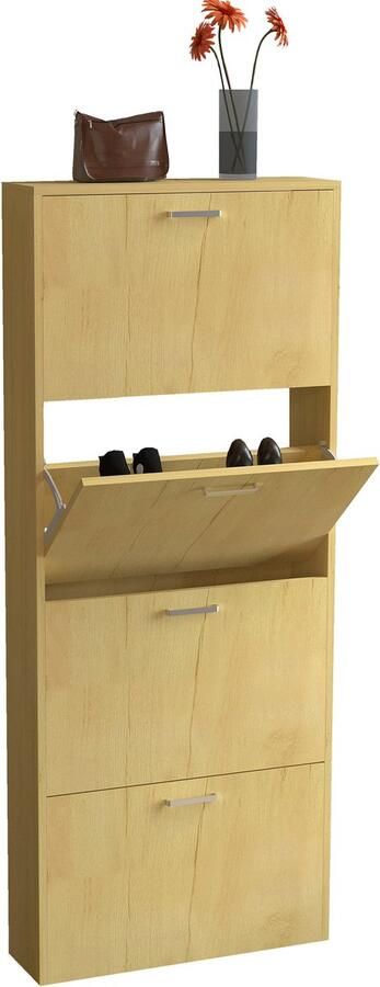 Vcm Houten plank Kipper schoenenrek Schoenenkast Schoenenkipper 4 Sulos L Houten plank Kipper schoenenrek Schoenenkast Schoenenkipper 4 Sulos L