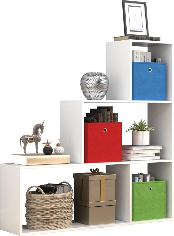 Vcm Houten staand traprek Opstaprek Kamerverdeler Boekenplank Dubila M Houten staand traprek Opstaprek Kamerverdeler Boekenplank Dubila M