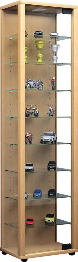 Vcm Houten vitrinekast Glazen vitrinekast Staande vitrinekast Edana Maxi Houten vitrinekast Glazen vitrinekast Staande vitrinekast Edana Maxi