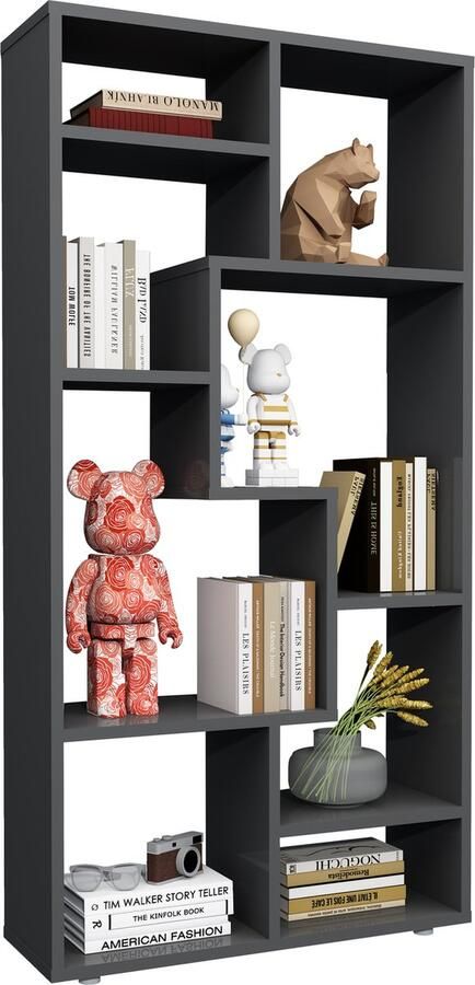 Vcm Houten vrijstaande boekenplank Medialijst Opbergruimte Ruimteverdeler Decoratieve plank Lanisa M Houten vrijstaande boekenplank Medialijst Opbergruimte Ruimteverdeler Decoratieve plank Lanisa M