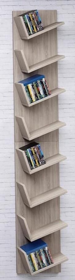 Vcm Houten wandplank Hangende plank Boekenplank Wandplank Deco plank Lansi Maxi Houten wandplank Hangende plank Boekenplank Wandplank Deco plank Lansi Maxi - Foto 4