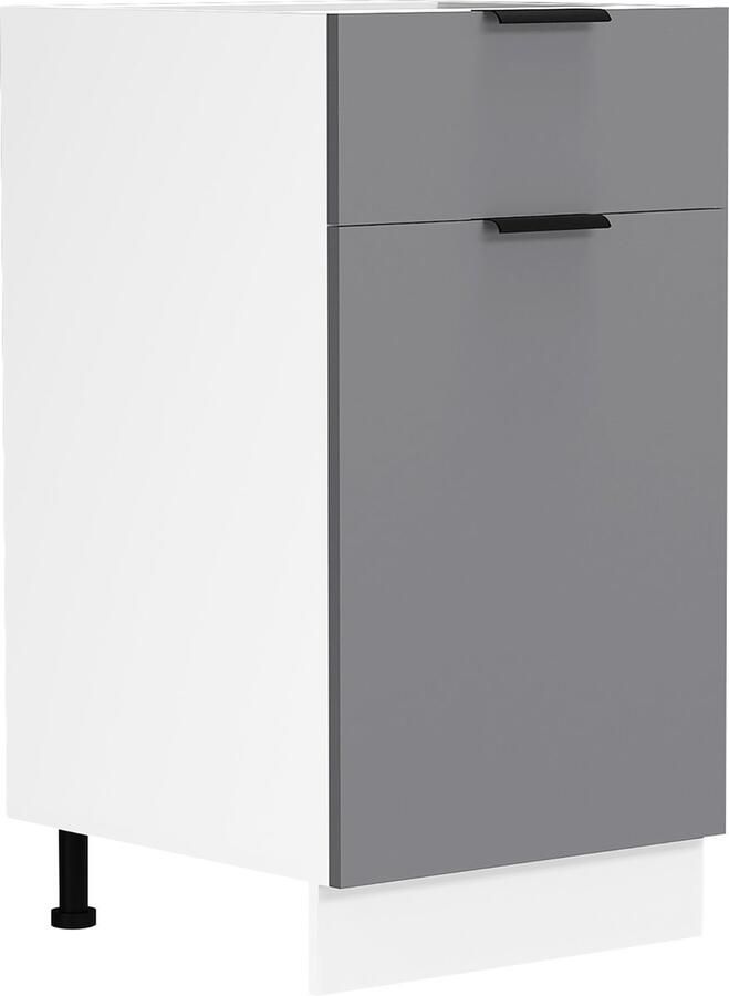 Vcm Küchenschrank Maße ca. H. 82 x B. 40 x T. 46 cm Unterschrank mit einer Drehtüre und einer Schublade Küchenmöbel Fasola