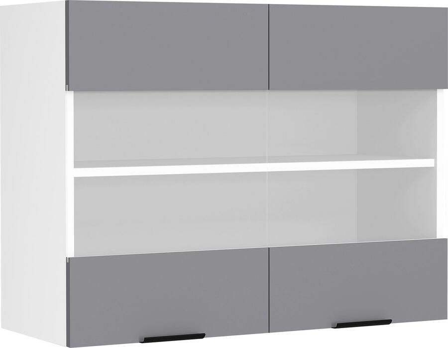 Vcm keukenkast breedte 80 cm glazen deur wandkast glazen keuken keukenmeubel Fasola keukenkast breedte 80 cm glazen deur wandkast glazen keuken keukenmeubel Fasola