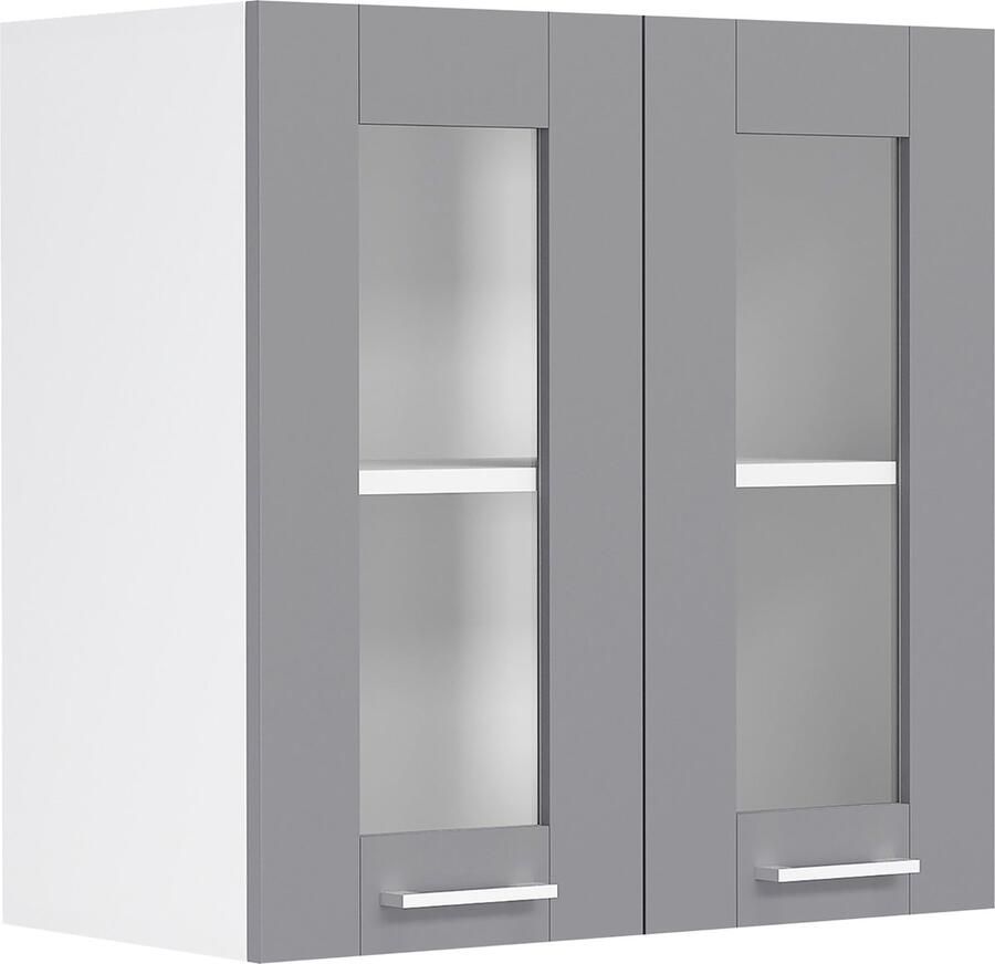Vcm keukenkast breedte 80 cm glazen deur wandkast glazen keuken meubels landhuis Colura keukenkast breedte 80 cm glazen deur wandkast glazen keuken meubels landhuis Colura