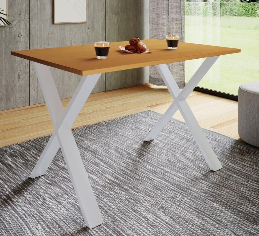 Vcm Premium Holz Esstisch H. 76 x B. 110 x T. 80 cm Küchentisch Speisetisch Tisch Xona X