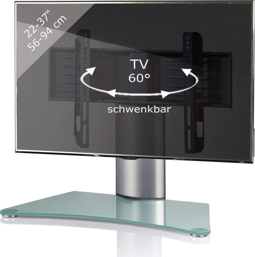 Vcm Universele TV VESA standaard verhoging aluminium TV standaard glas WindoxaMini Universele TV VESA standaard verhoging aluminium TV standaard glas WindoxaMini - Foto 2
