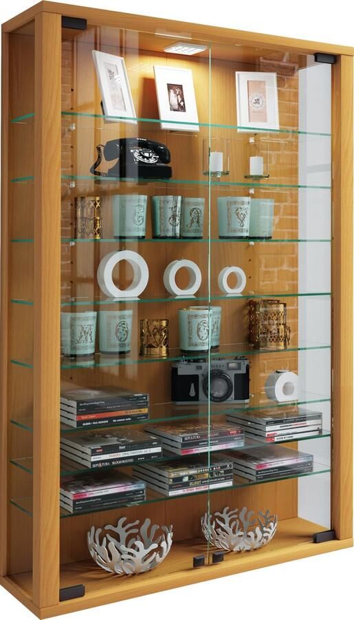 Vcm Wandvitrinekast Hangende vitrinekast Glazen vitrinekast Wandvitrinekast Glas Vitrosa Mini Wandvitrinekast Hangende vitrinekast Glazen vitrinekast Wandvitrinekast Glas Vitrosa Mini - Foto 3