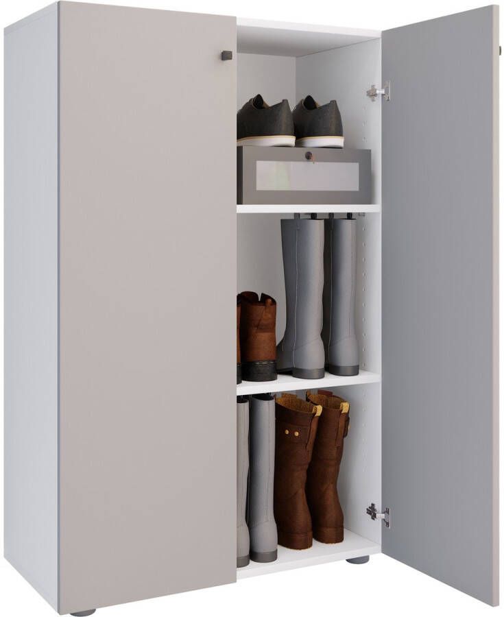 Vcm XL houten grote schoenenkast schoenenrek grote laarzen halmeubel Lona 3 vakken XL houten grote schoenenkast schoenenrek grote laarzen halmeubel Lona 3 vakken