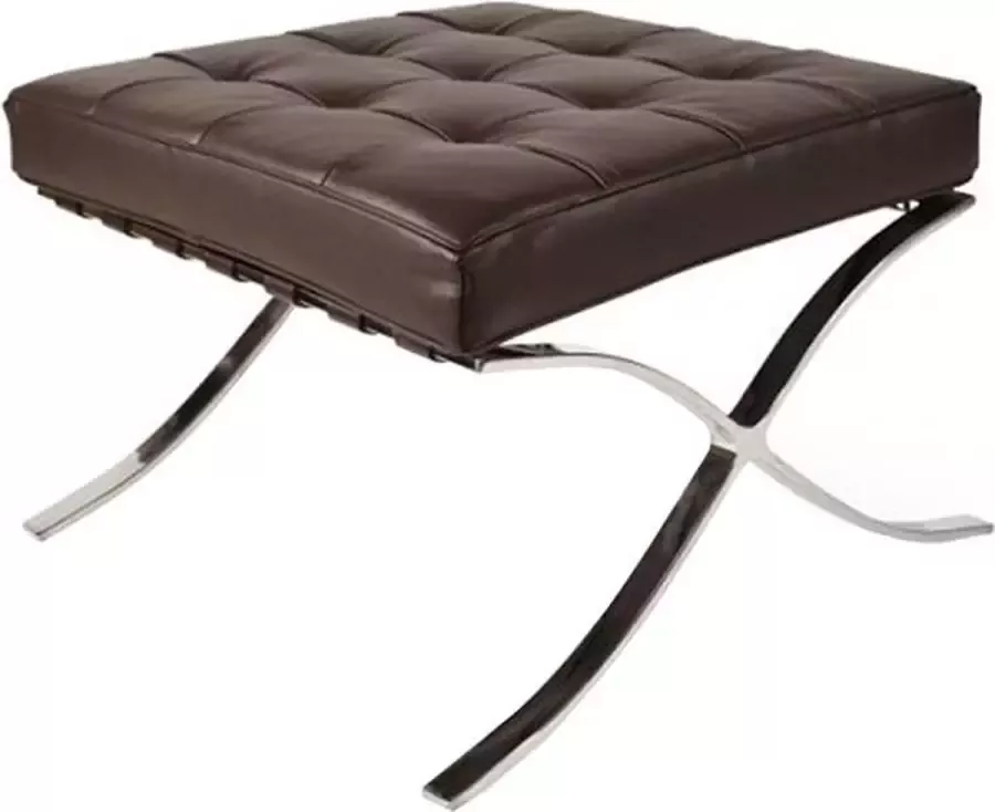 VD Expo Hocker Donkerbruin (Barcelona Chair)