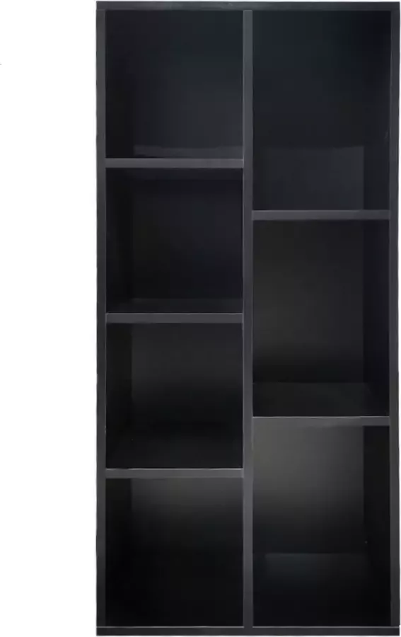 VDD Boekenkast open vakkenkast wandkast 130 cm hoog zwart