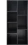 VDD Boekenkast open vakkenkast wandkast 130 cm hoog zwart - Thumbnail 1