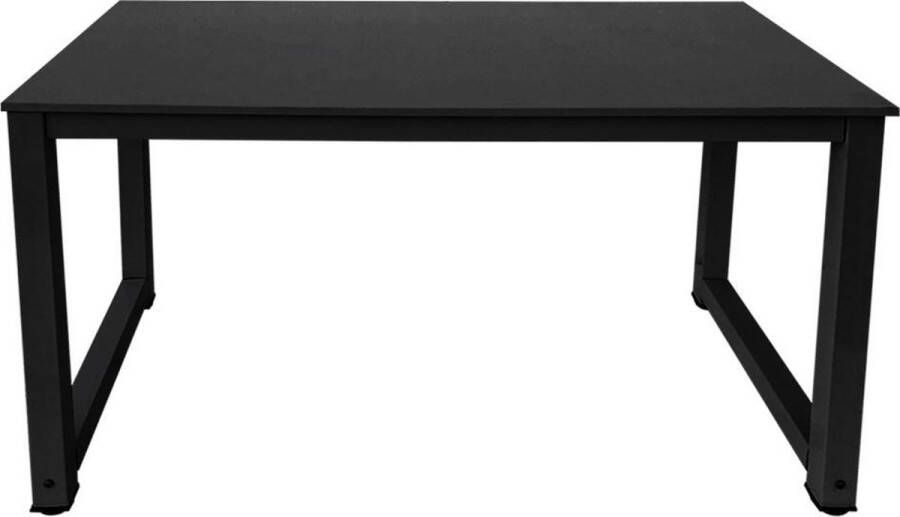 VDD Bureau computer tafel keukentafel metaal hout 120 cm x 60 cm zwart