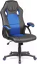 VDD Bureaustoel gamestoel Thomas racing gaming stijl hoogte verstelbaar zwart blauw - Thumbnail 1