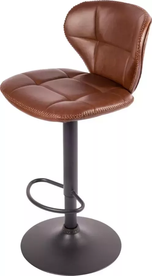 VDD design Usuals Berlin Barkruk Imitatieleer Bruin 360° draaibaar Verstelbaar