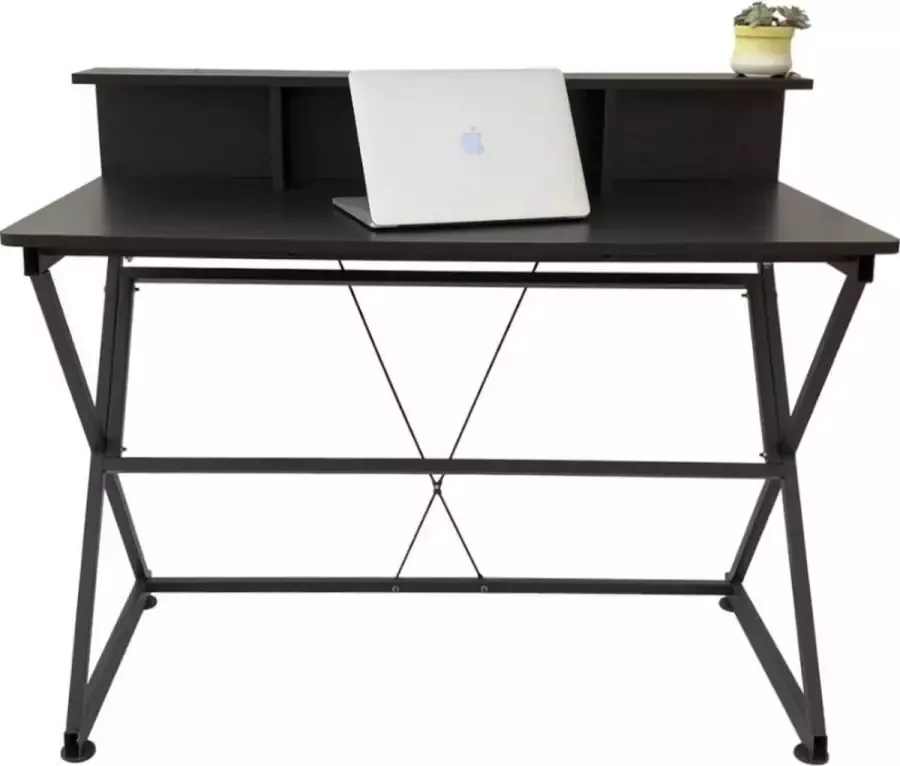 VDD Industrial Vintage Design Bureau tafel computer laptop Stoer industrieel moderne stijl 110 cm breed zwart - Foto 1