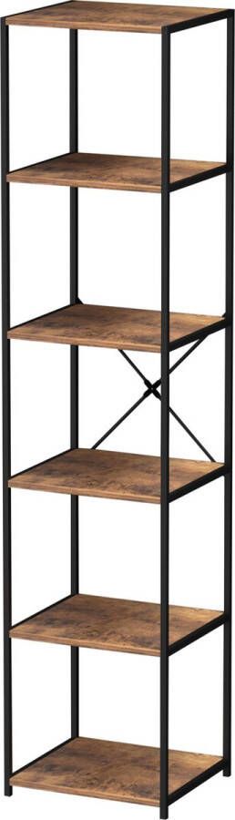 VDD Industrial Vintage Design Keukenkast industrieel keukenrek organizer 174 cm hoog vintage bruin hout