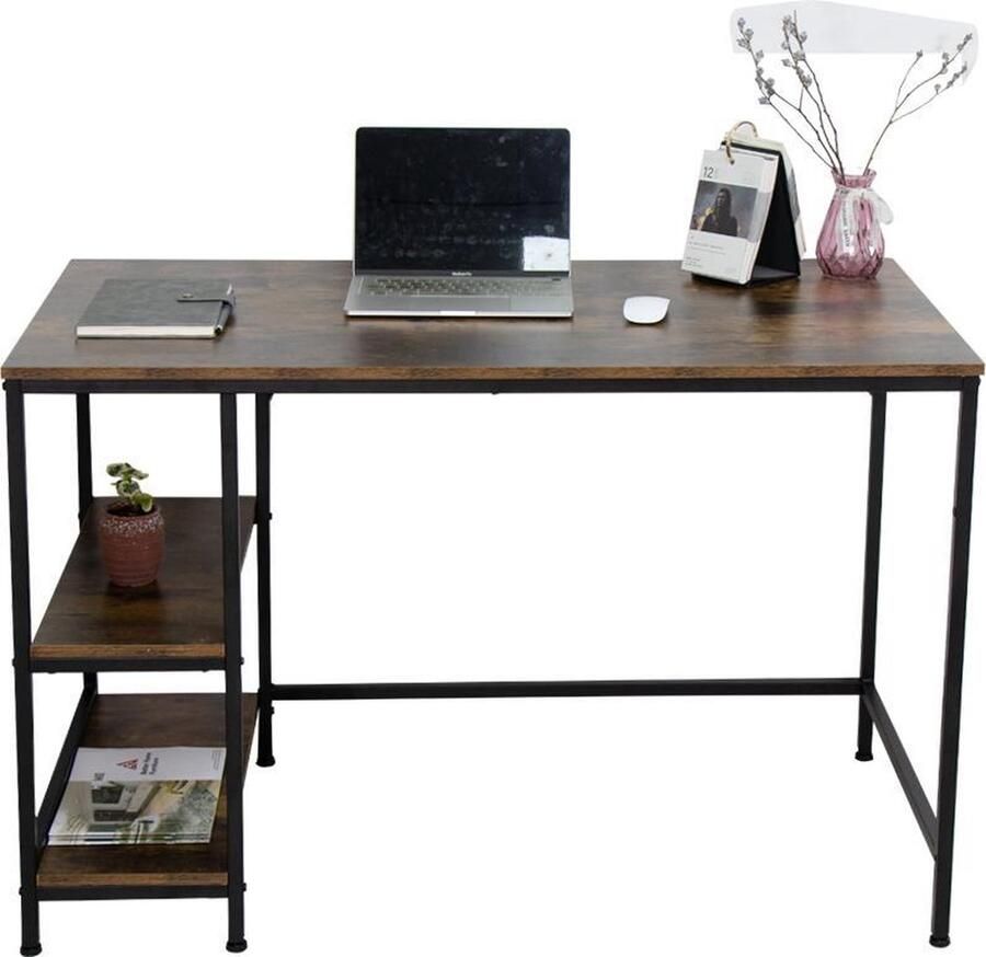 VDD Industrial Vintage Design Bureau Stoer computertafel industrieel design met opbergplanken