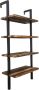 VDD Industrial Vintage Design Wandkast wandrek ladder Stoer metaal hout industrieel design open boekenkast 184 cm hoog - Thumbnail 2