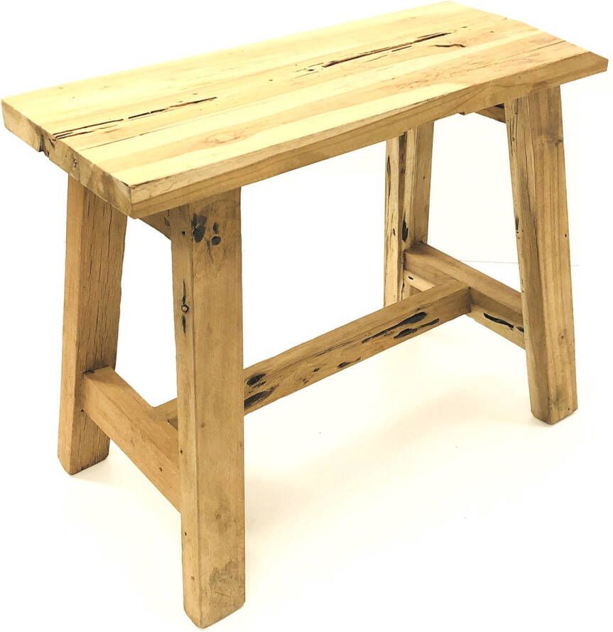 VDD Krukje teak hout tafeltje landelijk rustiek