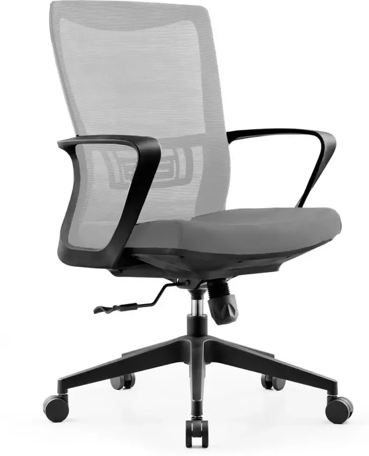 VDD Office Bureaustoel kantoorstoel hoogte verstelbaar ergonomisch grijs - Foto 2