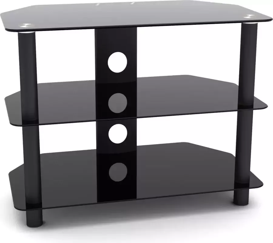 VDD TV kast meubel TV dressoir audio meubel 65 cm breed zwart - Foto 1