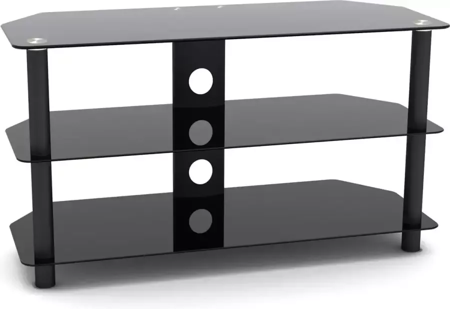 VDD TV kast meubel TV dressoir audio meubel 90 cm breed zwart - Foto 1