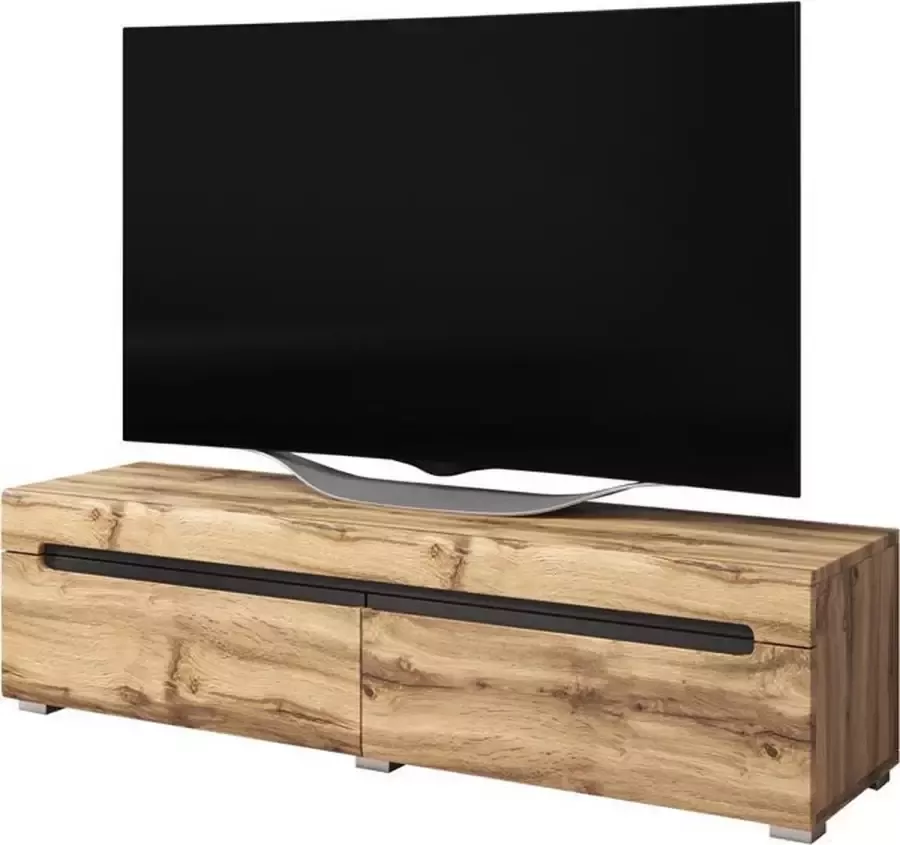VDD TV kast TV meubel Taylor design 140 cm bruin houtstructuur - Foto 1
