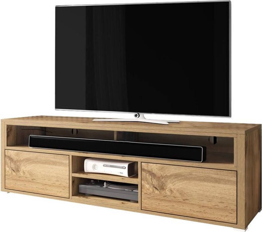 VDD TV meubel TV kast Mario design 137 cm bruin houtstructuur