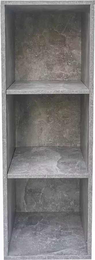 VDD Vakkenkast Vakkie 3 open vakken opbergkast boekenkast wandkast industrieel grijs beton - Foto 1