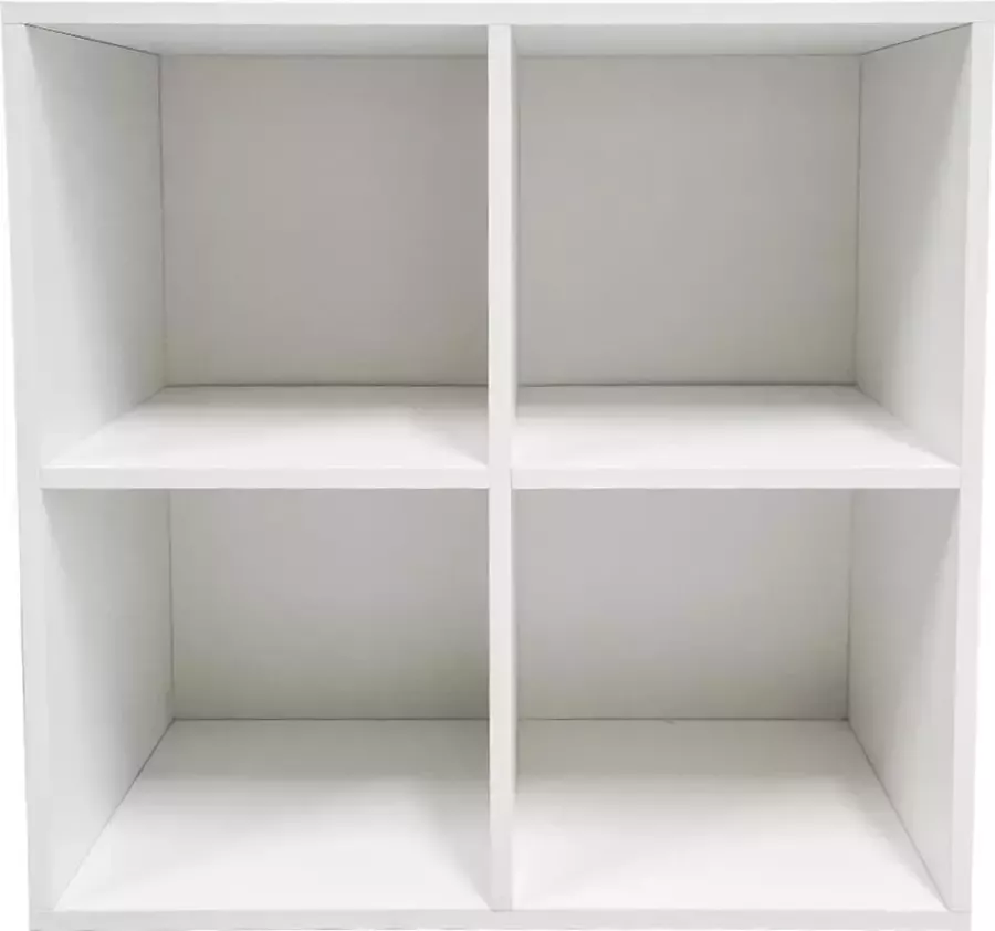 VDD Vakkenkast Vakkie 4 open vakken opbergkast boekenkast wandkast wit