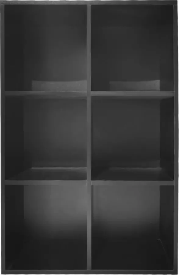 VDD Vakkenkast Vakkie 6 open vakken opbergkast boekenkast wandkast zwart