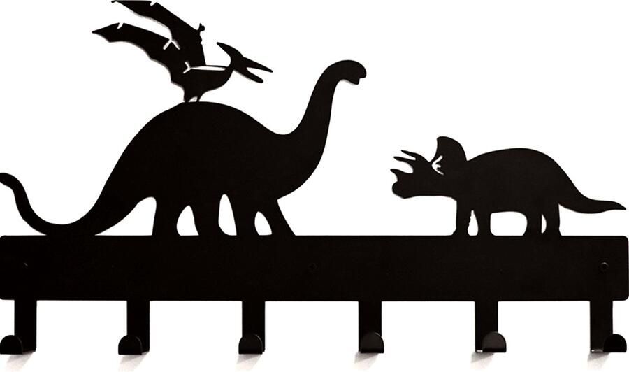 VDD Kapstok dinosaurussen kinderkamer jungle safari dieren wandkapstok 6 haken babykamer