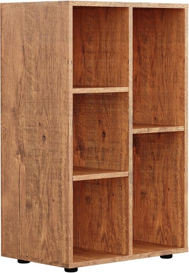 VDD Vakkenkast Vakken kast Vakkenkast Roomdivider Vakkenkast Oak Wandkast Wand kast Boekenkast Oak Boeken kast Oak 5 vakken