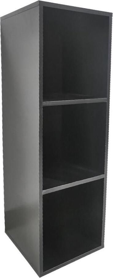 VDD Vakkenkast Vakkie 3 open vakken opbergkast boekenkast wandkast zwart