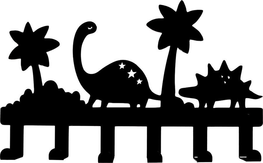 VDD Wandkapstok dinosaurussen kinderkamer jungle safari kapstok 6 haken babykamer